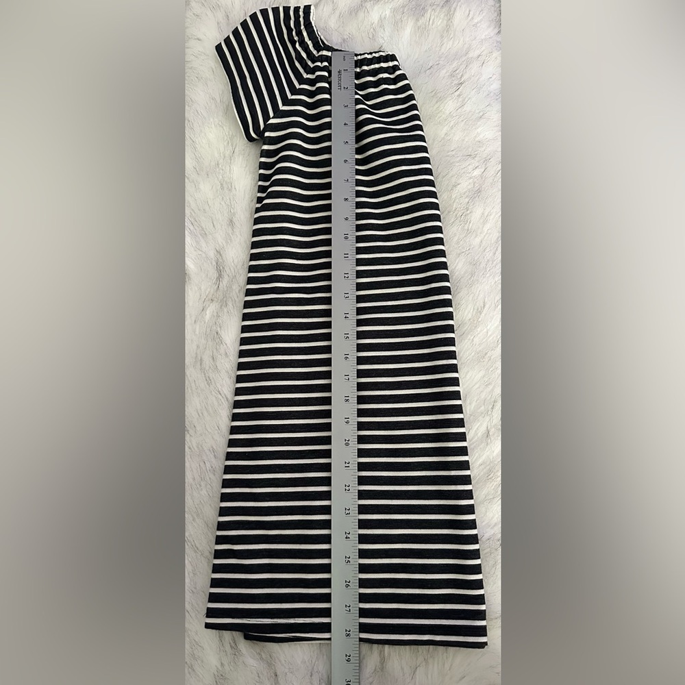 Madewell black stripes mini dress